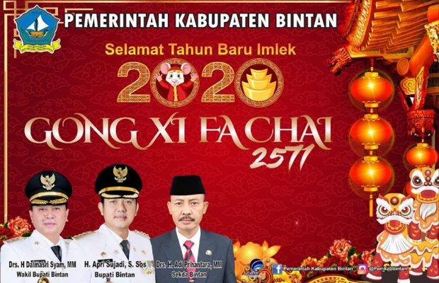 Segenap Keluarga Besar Pemerintah Kabupaten Bintan Mengucapkan selamat Tahun Baru Imlek 2020 - Gong Xi Fa Chai 2571